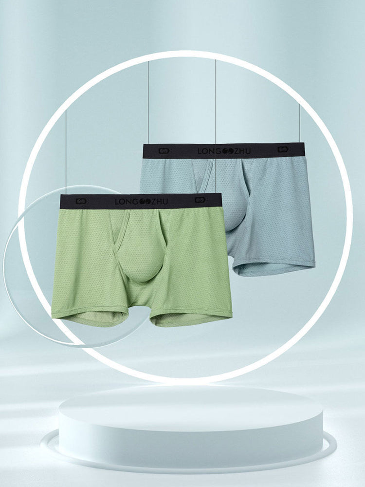 Men's Cooling Separate Pouch Boxer Briefs Dual Pouch Underwear