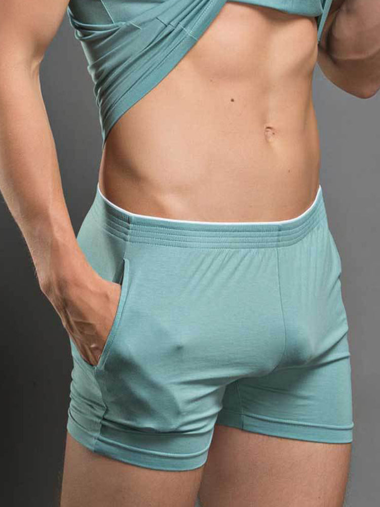 D.M Men's Modal Solid Colour Home Shorts