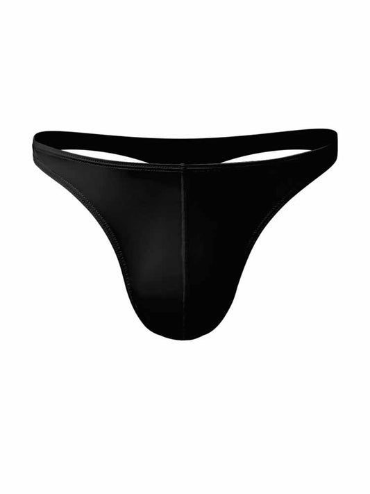 Men's Low Waist Solid Color Ice Silk Thin Thong