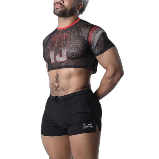 Cell Block 13 Chain Reaction Crop Top | Red