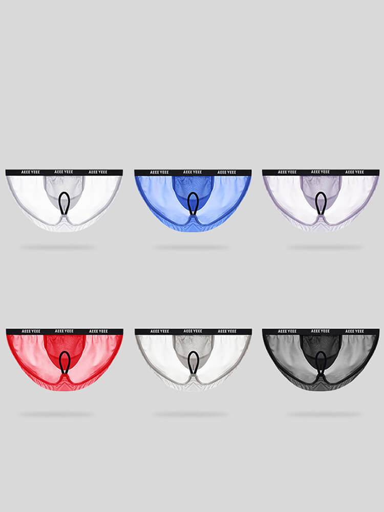 Men's Sexy Thin Sheer Scrotal Support & Lifting Briefs