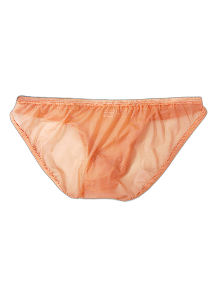 Men's Sheer Low-Rise Bikini with Contoured Pouch