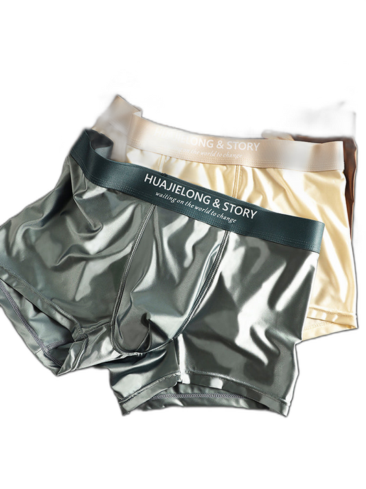 3 Pack Men's Solid-Color Breathable Trunks