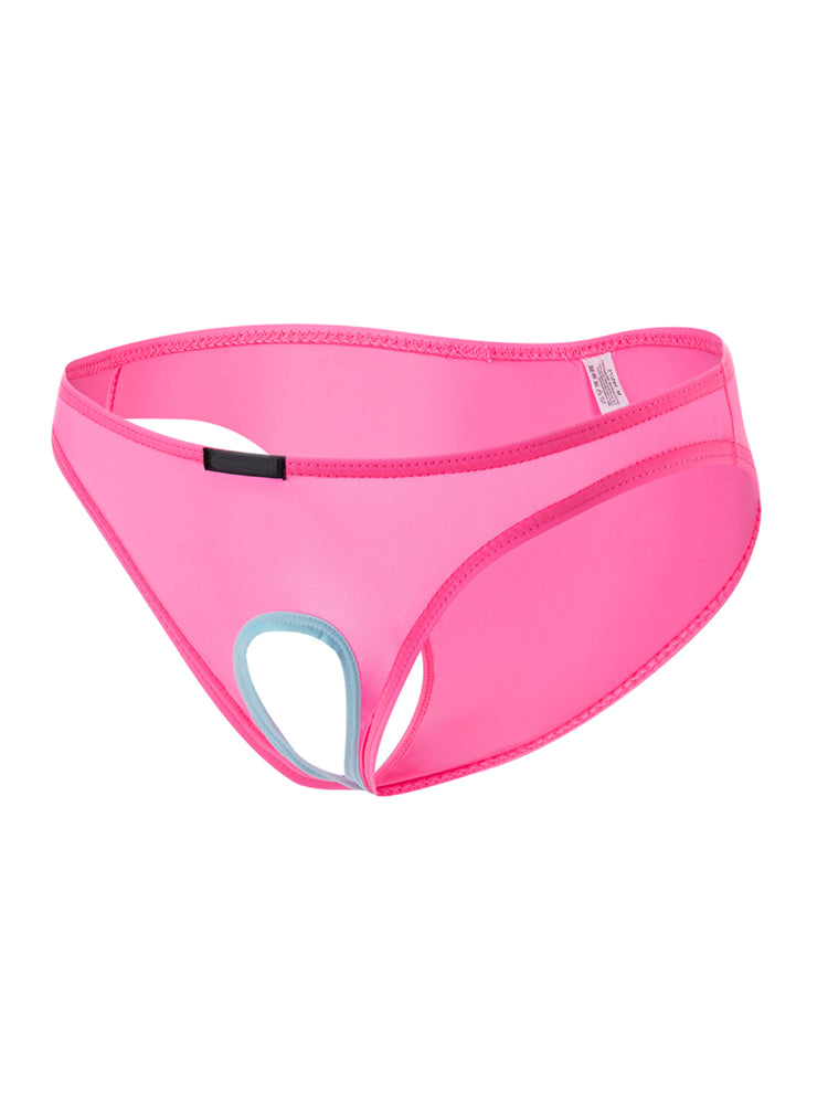 Men's Hollow Open File Ice Silk Briefs