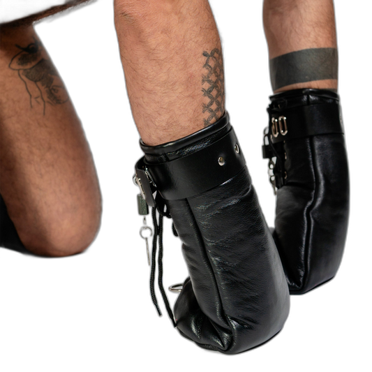 ruff GEAR Leather Bondage Mittens