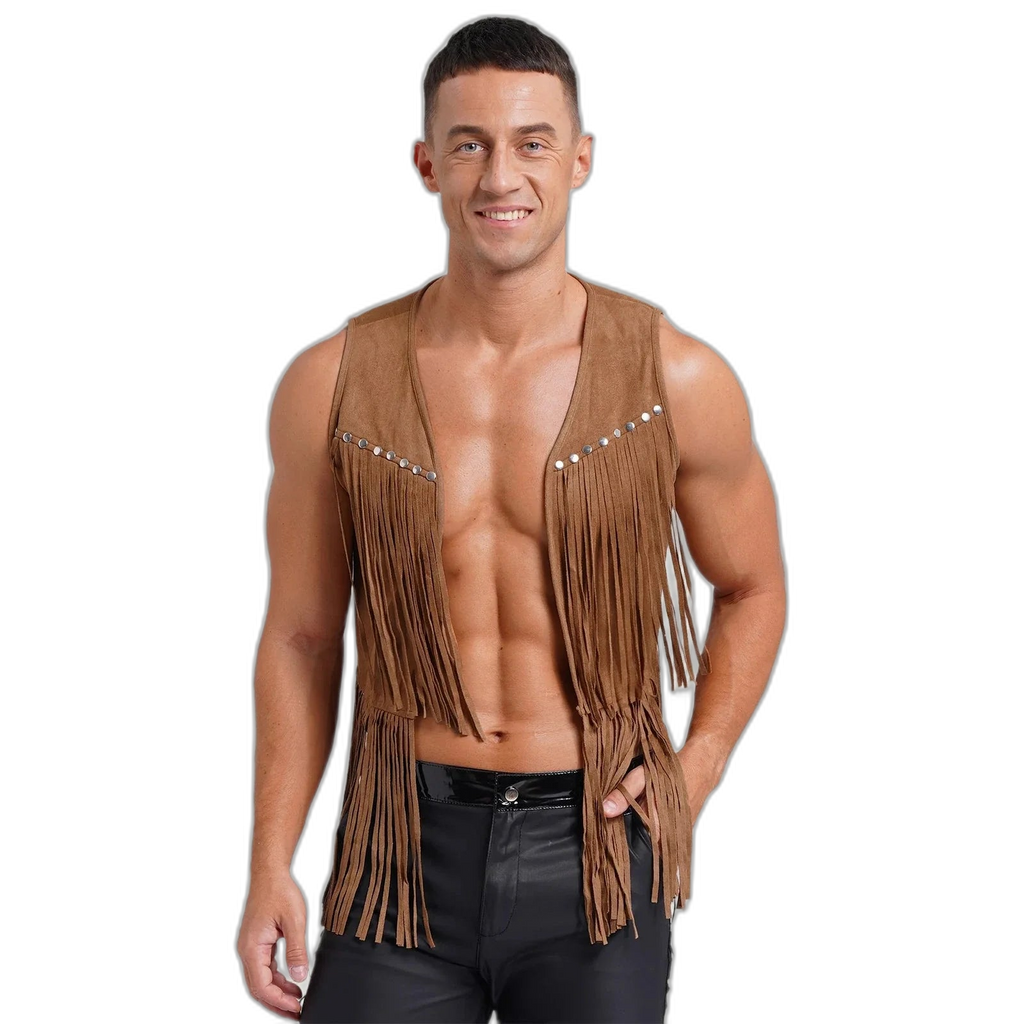 Suede Tassel Western Cowboy Vest