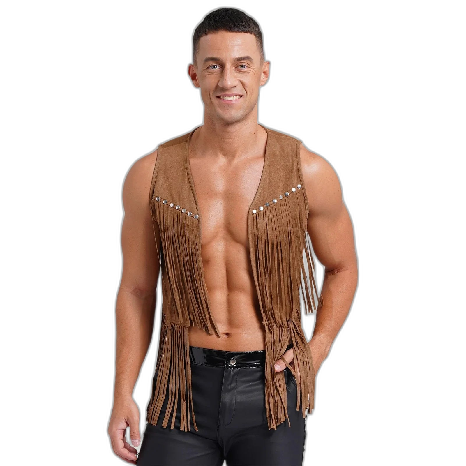 Suede Tassel Western Cowboy Vest