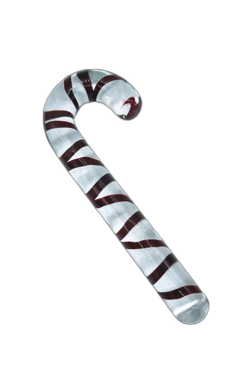 Candy Cane Glass Dildo