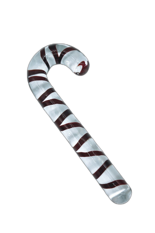 Candy Cane Glass Dildo