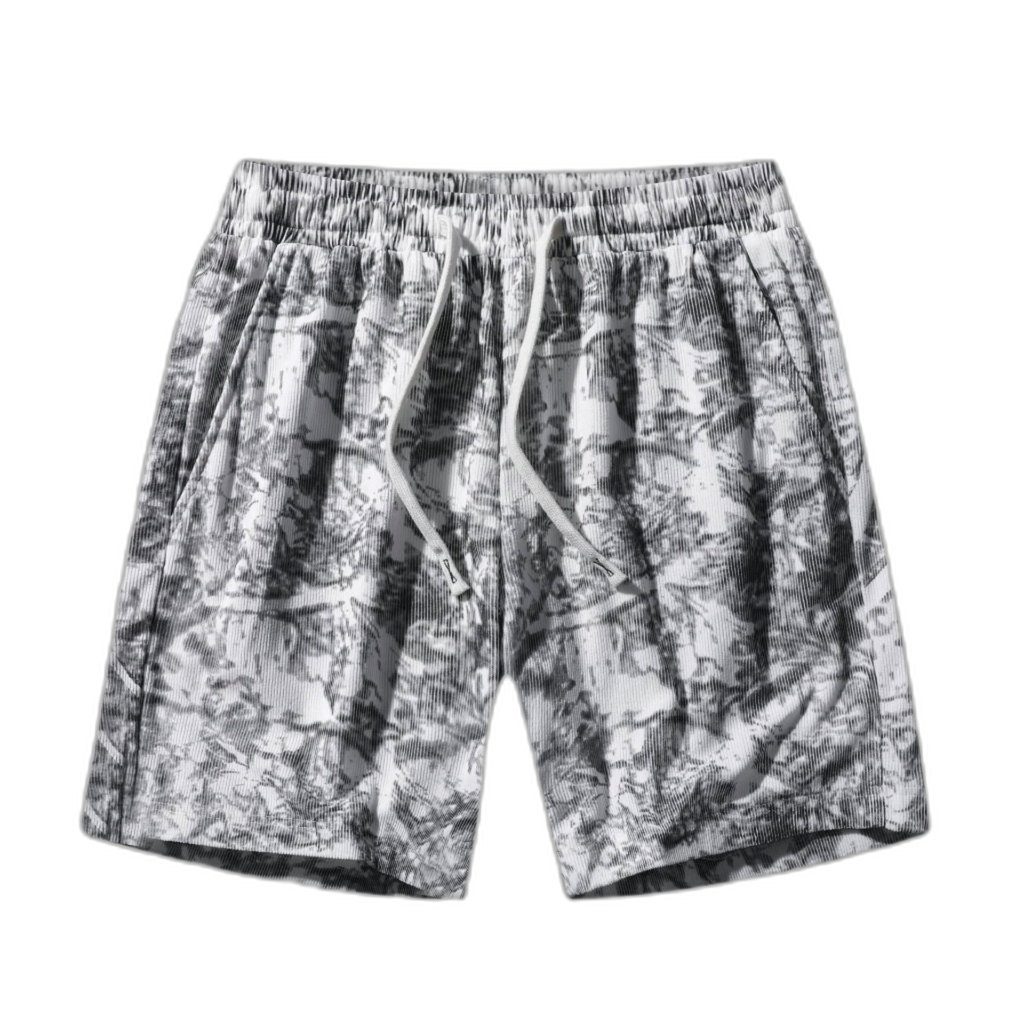 Washed Camo Corduroy Shorts