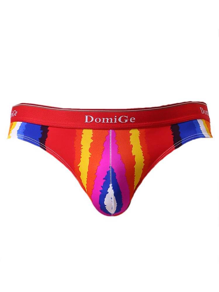 Men's Sexy Personalized Printed Ice Silk Briefs