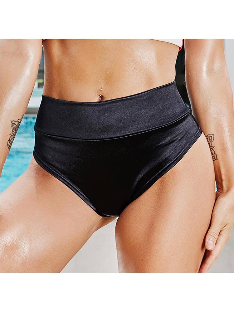 High-Waisted Solid Color Stretch Athletic Shorts