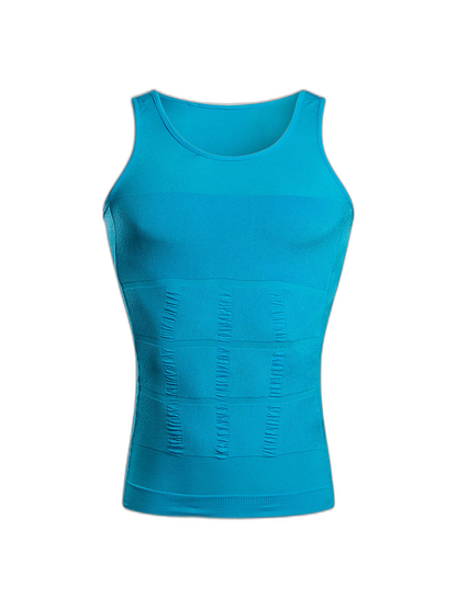Mens Waist Body Shaper Vest T-Shirt Tank Tops