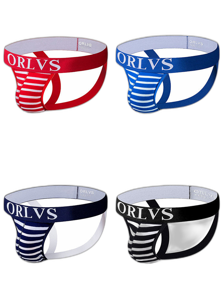 4 Pack Contrast Colors Low Rise Jockstraps