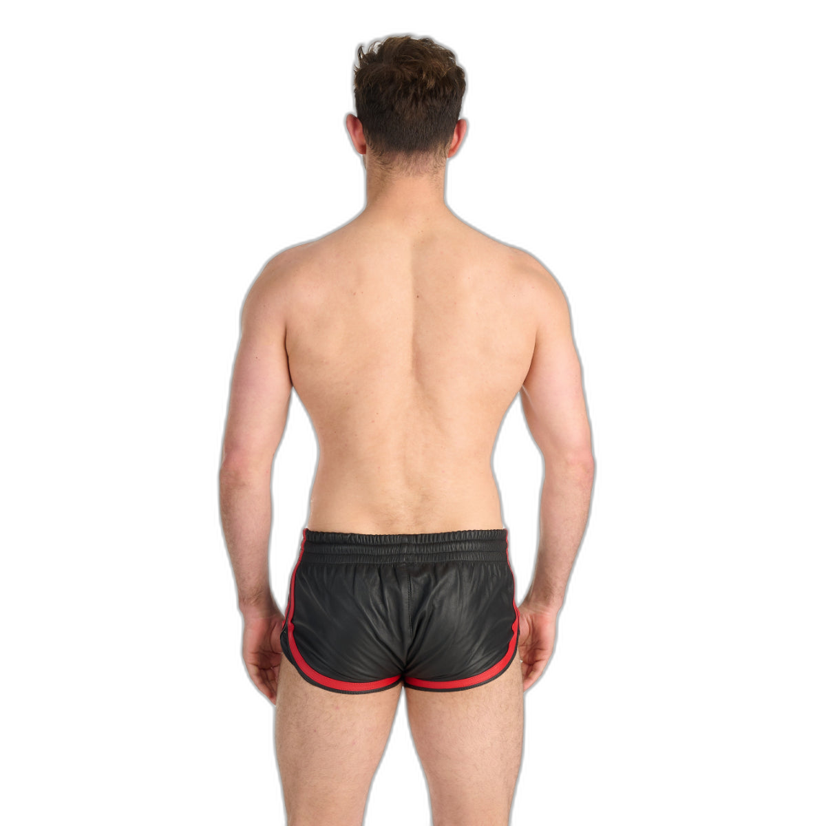 Prowler RED Leather Sports Shorts Black Red