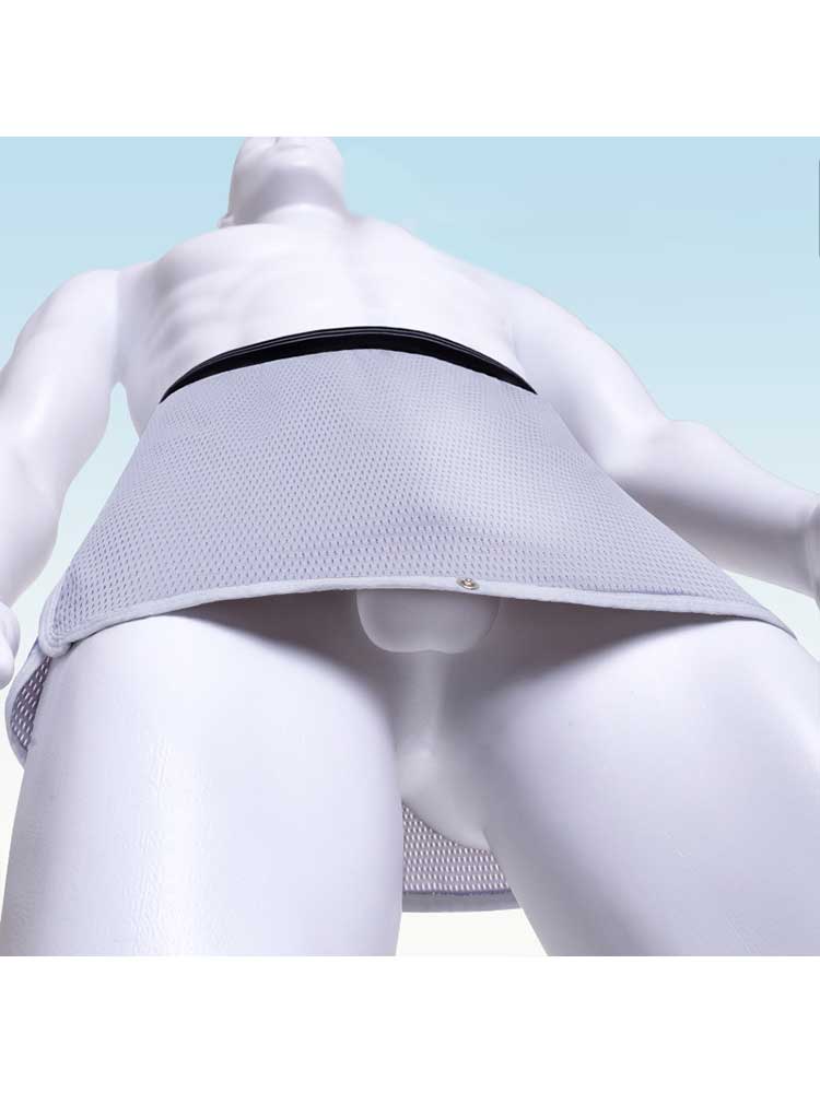 Men's Gun Bullet Separation Crotchless Skirt Trunks