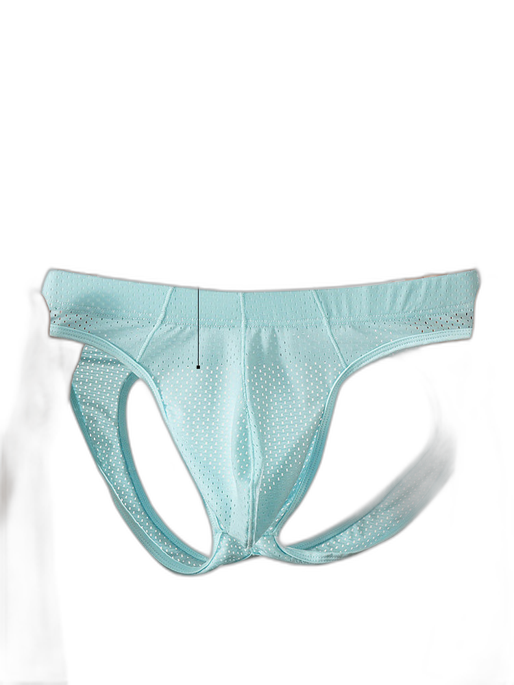 3 Pack Men's Sexy Mesh Transparent Big Pouch Jockstrap