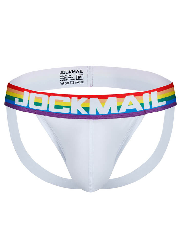 Men's Rainbow Belt Low-Rise Butt-Lifting Jockstrap