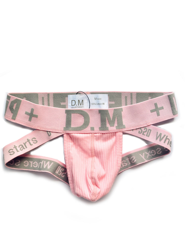 D.M Men's Low-Rise Cotton Comfortable Sexy Jockstrap