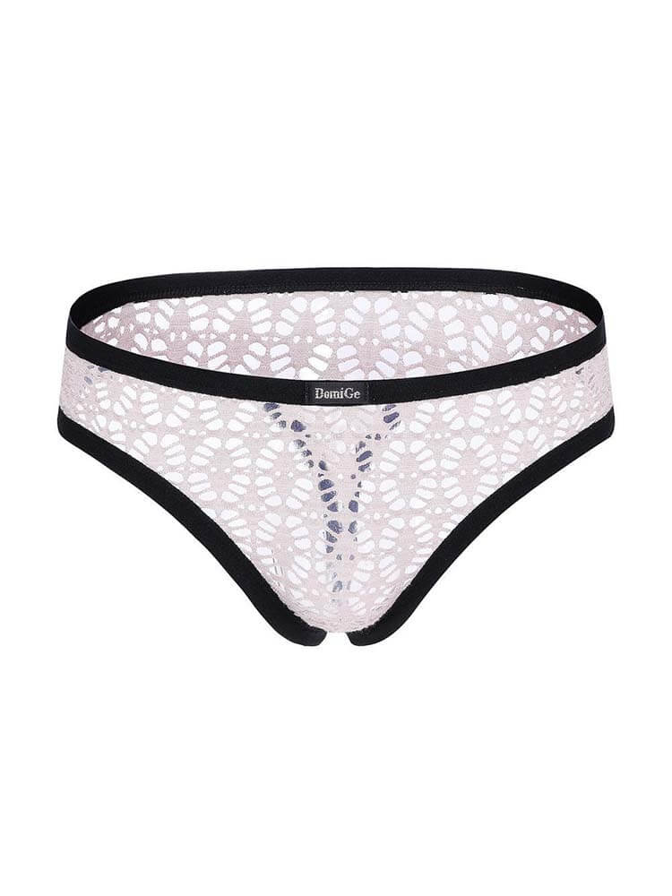 Men's Sexy Mesh Hollow-Out Low-Rise Thong