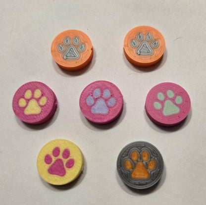 3D Printed Puppy Paw Kandi Bead