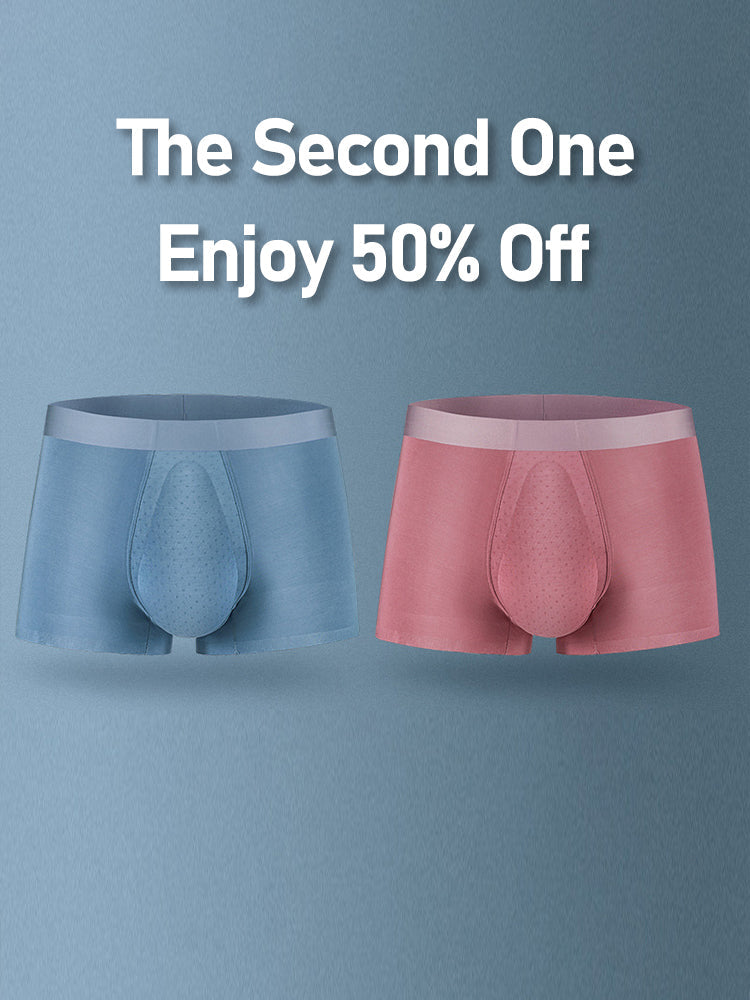 Men's Seamless Trunks with Organic Latex Support Cup