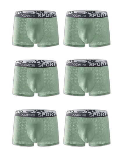 6 Pack Men’s Contour Pouch Mesh Trunks