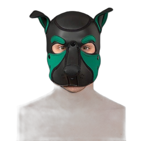 Mr S Leather NEOPRENE FRISKY Puppy Hood | Black & Hunter
