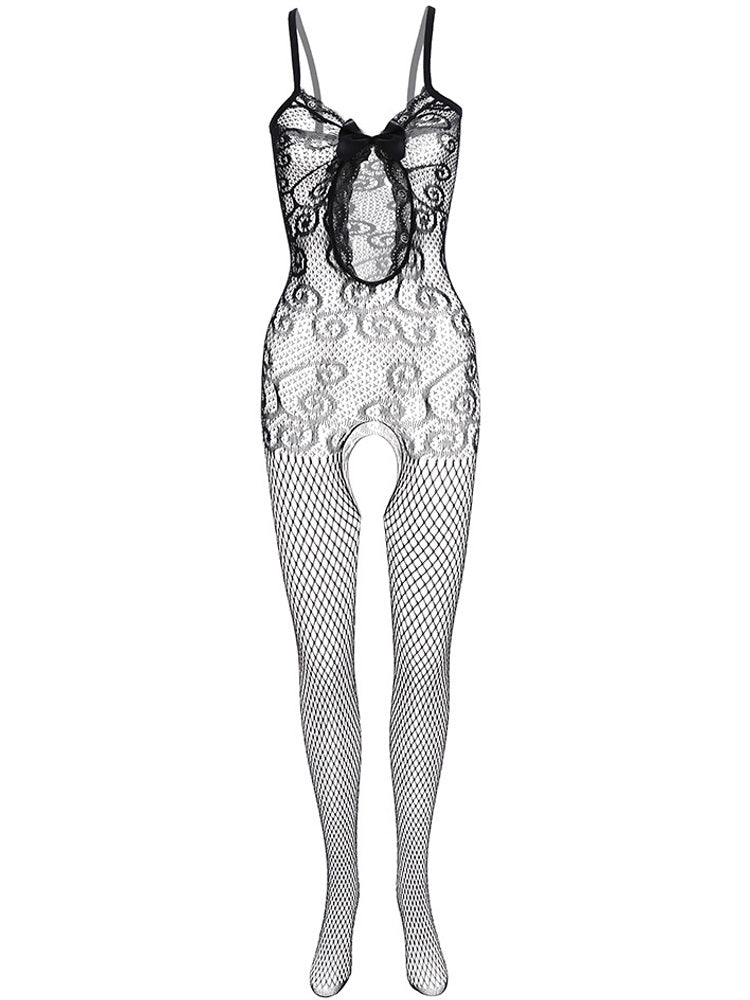 Men's Sleeveless Fine Mesh Suspenders Stockings