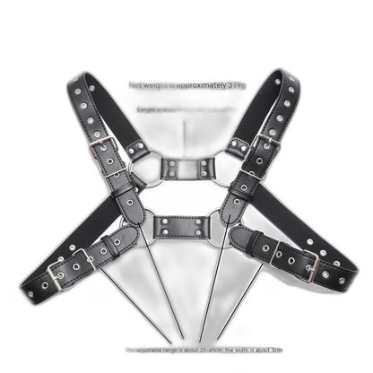 Buckle Strap Leather Chest Harness