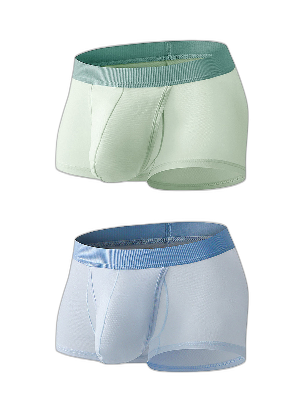 2 Pack Men's Ultra-Thin Trunks with Open Fly