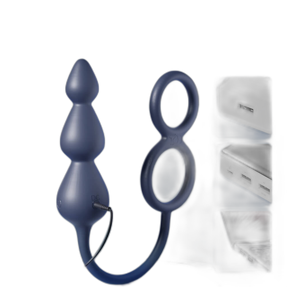 Orbit - Silicone Vibrating Anal Beads with Cock Rings