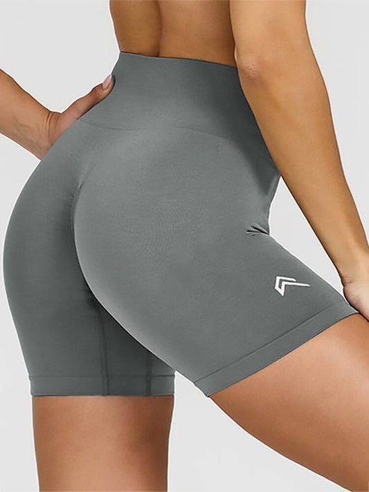 Sexy Solid Color Peach-Lift Sports Fitness Shorts