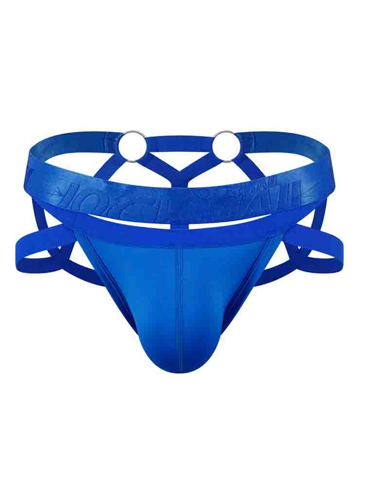 Men's Cutout Bondage Metal Ring Thong