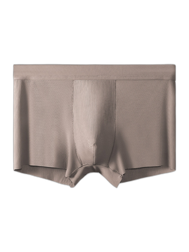 4 Pack Men's Ice Silk Seamless Trunks Underwear