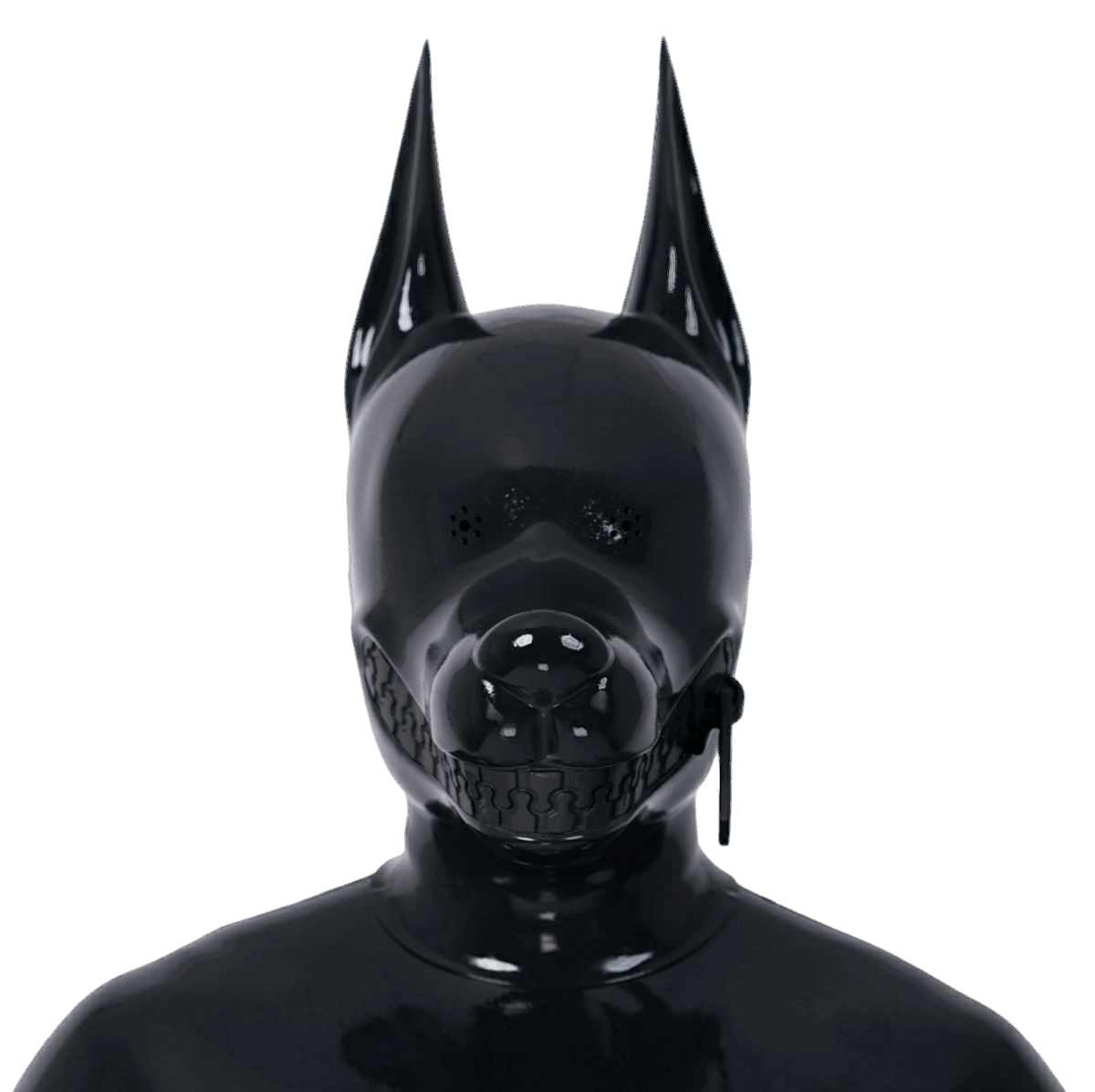 Furrjoi Zipper Dog Hood Black Perforated Eyes