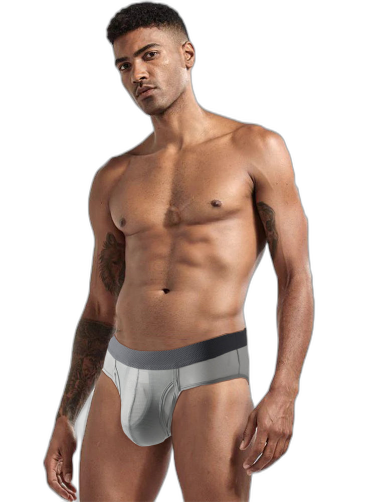 3 Pack Men's Ultra-Soft Breathable Mesh Ice Silk Briefs