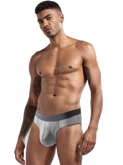 3 Pack Men's Ultra-Soft Breathable Mesh Ice Silk Briefs