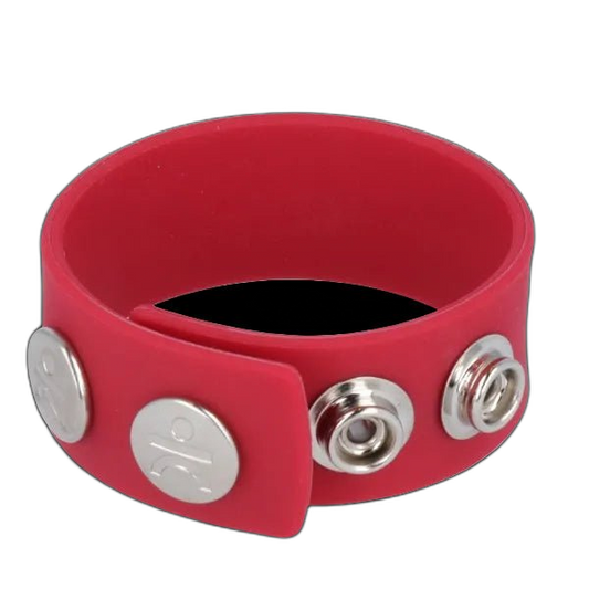 Titus Silicone Wide Cock & Ball Strap Red