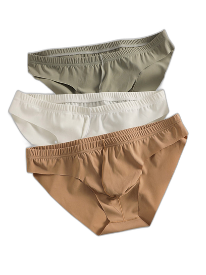 4 Pack Men's Ice Silk Lightweight Breathable Minimalist Briefs