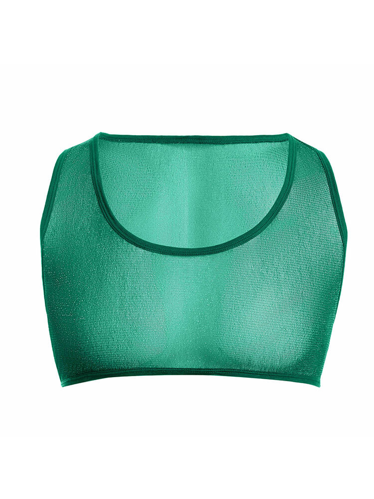 See Through Tight Elastic Lace Crop Top Tank