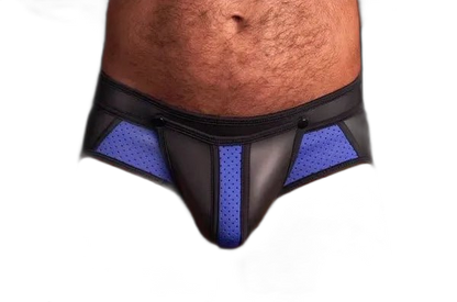 Mr S Leather Neo Air Mesh All Access Brief | Black/Blue