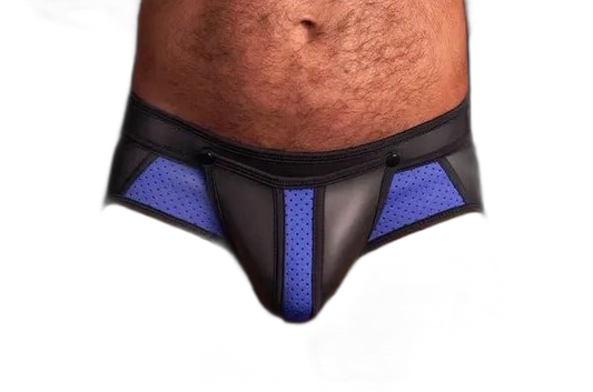 Mr S Leather Neo Air Mesh All Access Brief | Black/Blue