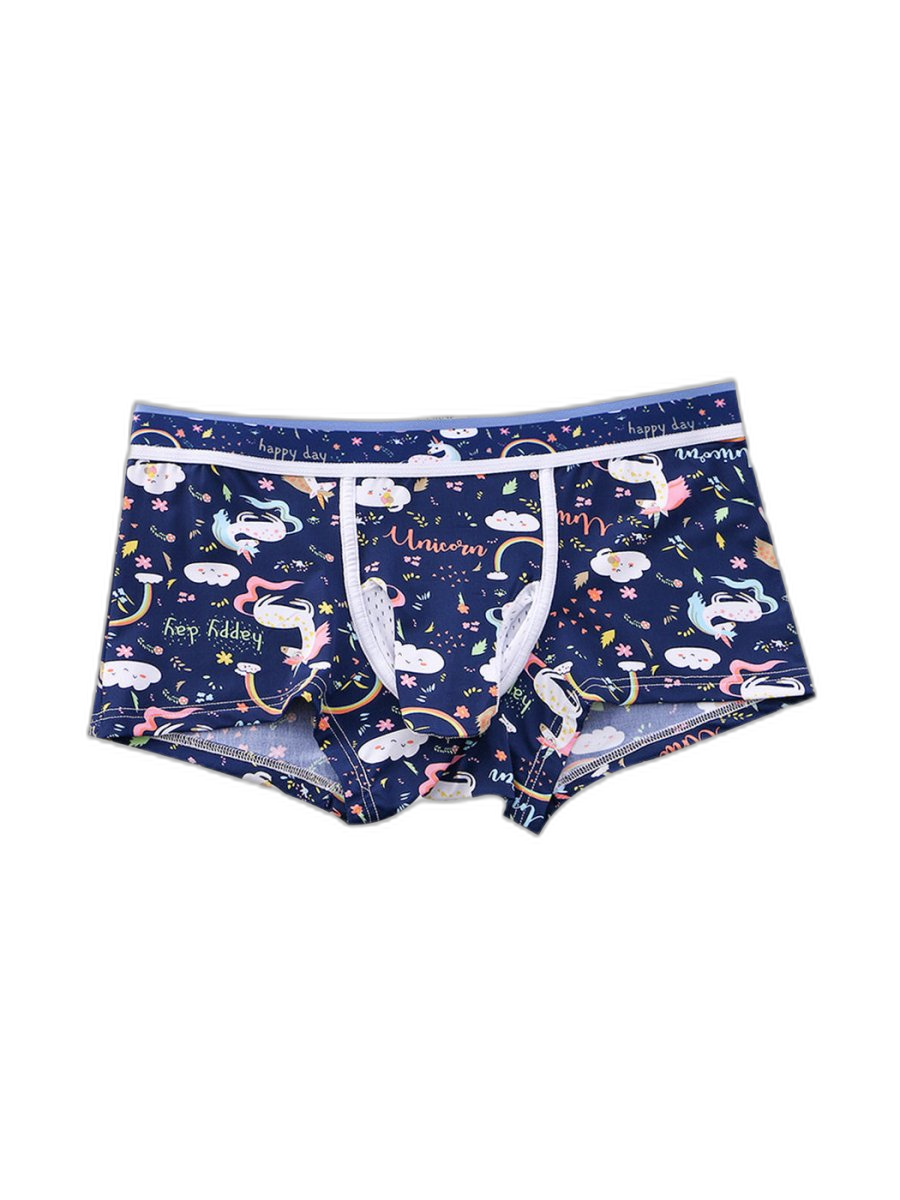 3 Pack Men's Ice Silk Trunks with Separated Pouch Design