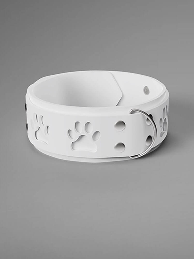 Unisex Paw Cutout Silicone Padlock Choker Collar