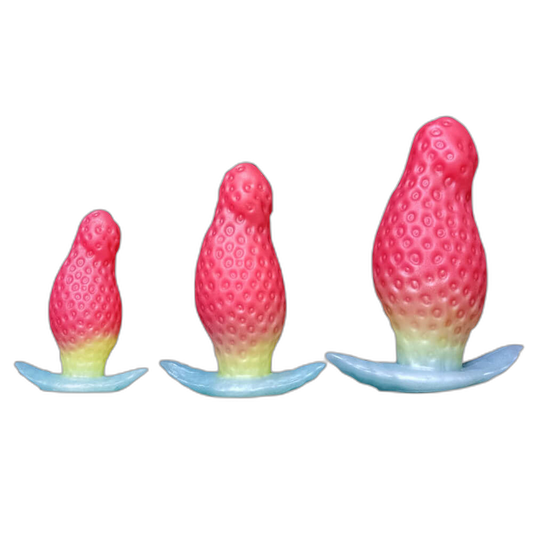 Strawberry - Pink Anal Plug - Cute Silicone Butt Plug