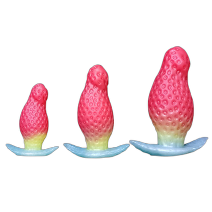 Strawberry - Pink Anal Plug - Cute Silicone Butt Plug