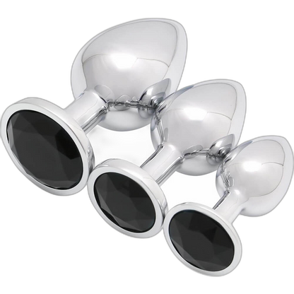 Jeweled Metal Butt Plug Set