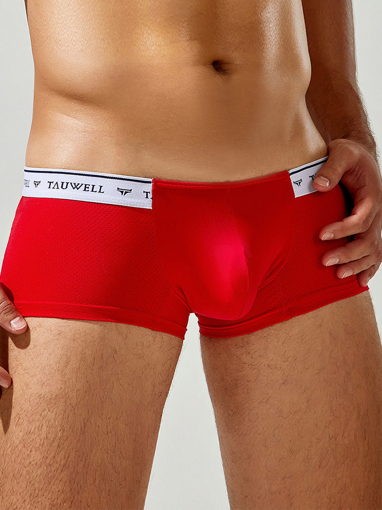 2 Pack Men's Sexy Comfortable Breathable Solid Color Trunks