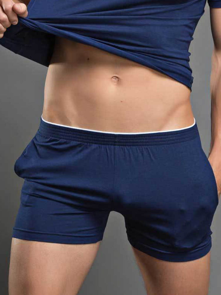 D.M Men's Modal Solid Colour Home Shorts